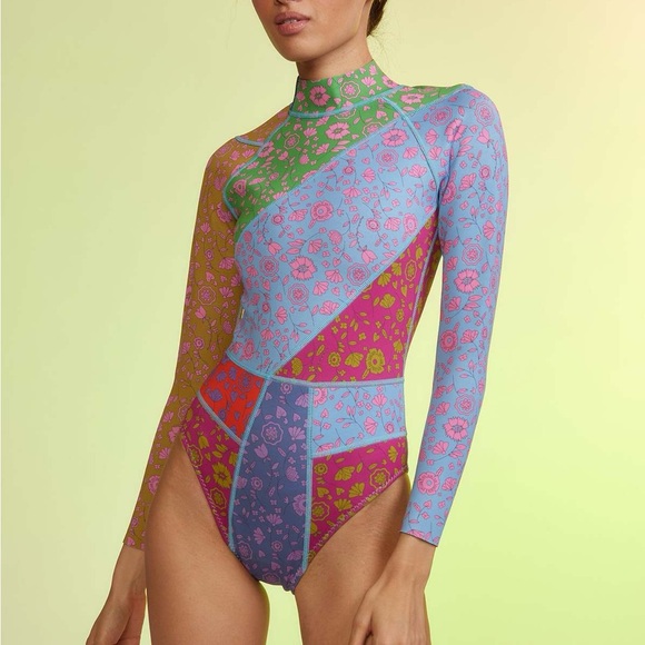 Cynthia Rowley Other - Cynthia Rowley bright colorful floral paisley patch work wetsuit .5MM
